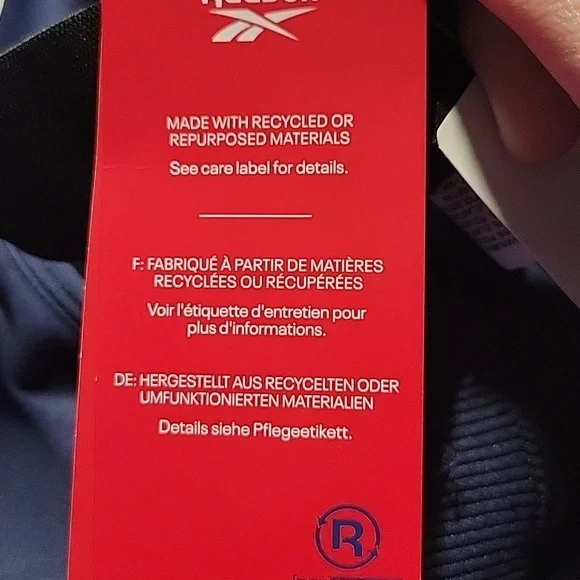 Reebok Women's Navy Lux Vector Sports Bra Size XL - Picture 7 of 8